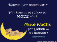 Mir kommt es schon so muede vor