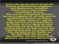 Schon den ganzen Abend l�chert ein Gast die kesse Kellnerin