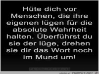 Huete dich vor Menschen