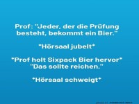 Bier-Boni im H�rsaal: Ein Sixpack reicht!