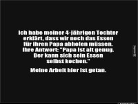 Kleine Philosophin �ber Papas Kochk�nste