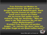 Frau Schulze hat Motten im Kleiderschrank