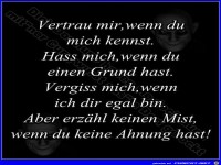Vertrau mir, wenn Du mich kennst