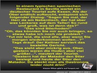 In einem typischen spanischen Restaurant in Sevilla wartet