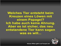 Welches Tier entsteht beim Kreuzen eines L�wen mit einem...