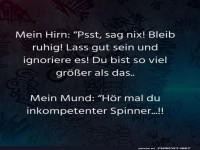 Wenn Hirn und Mund sich uneinig sind!