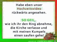 Hochzeitsvideo rckwrts gesehen...