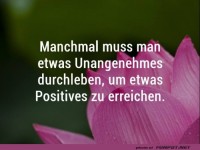 Etwas Unangenehmes durchleben