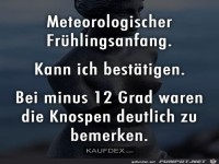Meteorologischer Fruehlingsanfang
