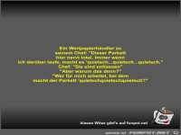 Ein Wertpapierhändler zu seinem Chef