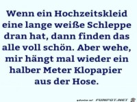 Lange wei�e Schleppe