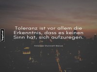 Toleranz: Erkenntnis und Gelassenheit