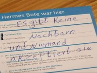 Notiz vom Hermes Boten: Keine Nachbarn
