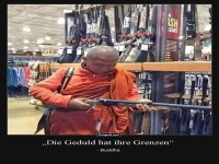 Geduld am Limit: Mnch in Aktion