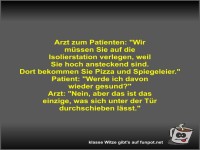 Arzt zum Patienten