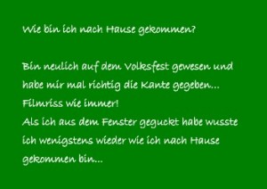Wie bin ich nach Hause gekommen