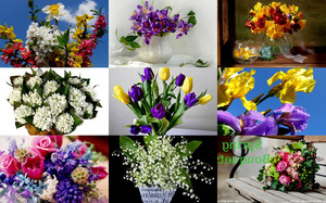 Frhlings-Blumenbouquets