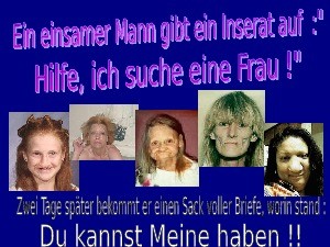 ein Mann sucht eine Frau