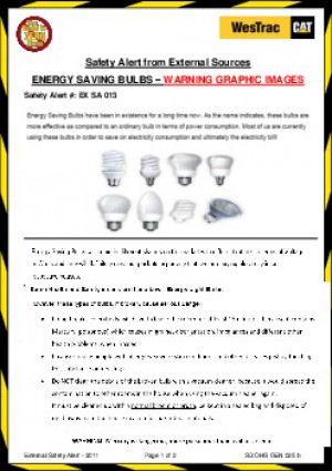 Health Safety Warning - energy saving bulbs