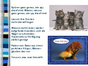 Tausche Mann gegen Katze