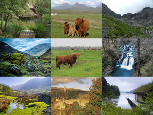 Die Highlands in Schottland