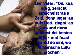 Der Bauernbua fragt seinen Vater heimlich und schon