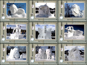 Sneeuw-Sculpture