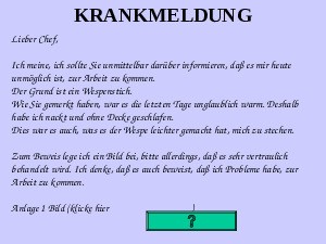 Krankmeldung