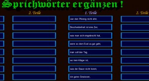 Sprichwrter ergnzen