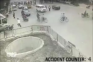 Schlechtester Mopedfahrer in China