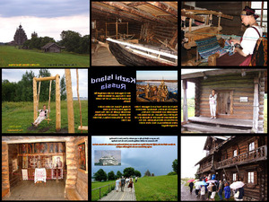 Russlands Historische Traditionelle Holzbauten