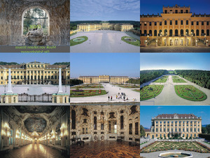 Das Schloss Schoenbrunn in Wien 1