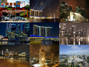 Singapore 1 - eine schn beleuchtete Stadt