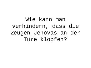 Zeugen Jehovas