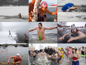 Winterswimming - bei Sauklte schwimmen gehen