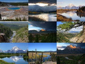 klicke hier, um die Datei herunterzuladen der Yellowstone und Grand Teton National Park in den USA