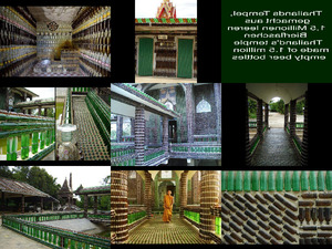 klicke hier, um die Datei herunterzuladen Thailands Tempel aus leeren Bierflaschen