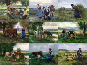 klicke hier, um die Datei herunterzuladen Gemälde mit Landszenen in der Campagne von Julien Doré