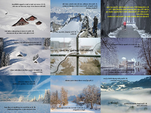 Winterbilder von verschiedenen Orten
