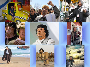 Irre Fotomontagen mit Gaddafi