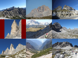 Sdtiroler Bergwelt mit den 3 Zinnen