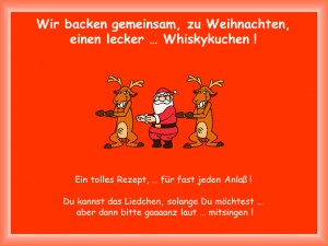 Wir backen gemeinsam zu Weihnachten einen Whiskykuchen