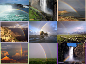 tolle Regenbgen mit schnen Landschaften