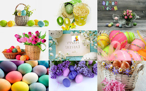 Happy Easter in Pastel