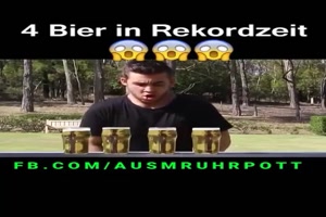 Bier in Rekordzeit trinken