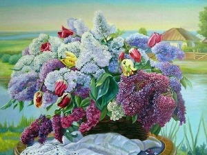 klicke hier, um die Datei herunterzuladen Fragrant bouquet of lilacs ge
