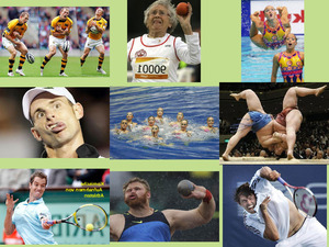 Komische Aufnahmen von Athleten 