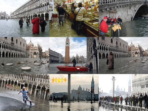 Venedig bei Hochwasser