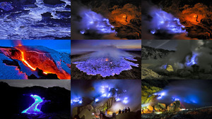 Blau Lava in Indonesien