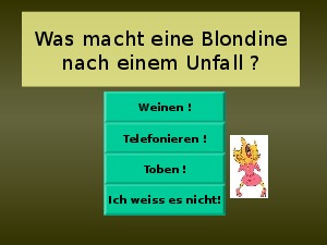 Blondinenunfall